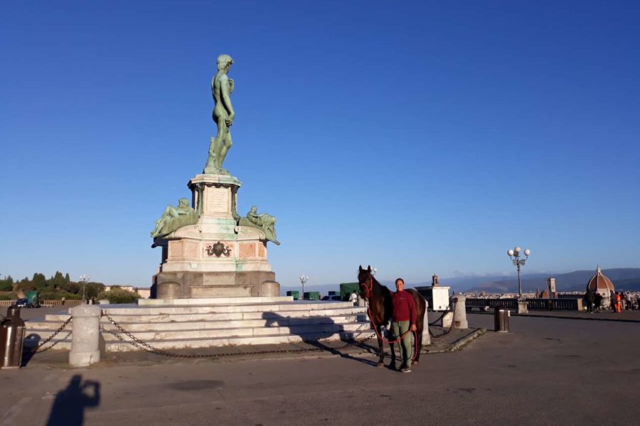 La BBC a Firenze per un documentario sui Medici con uno dei nostri cavalli!