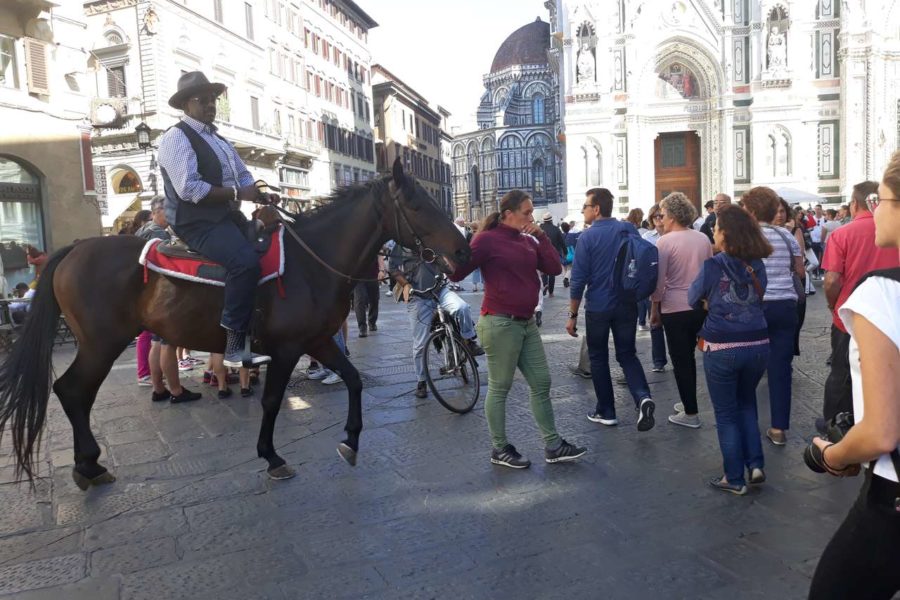 La BBC a Firenze per un documentario sui Medici con uno dei nostri cavalli!