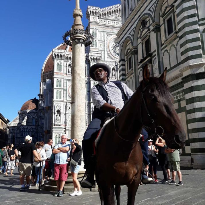 La BBC a Firenze per un documentario sui Medici con uno dei nostri cavalli!