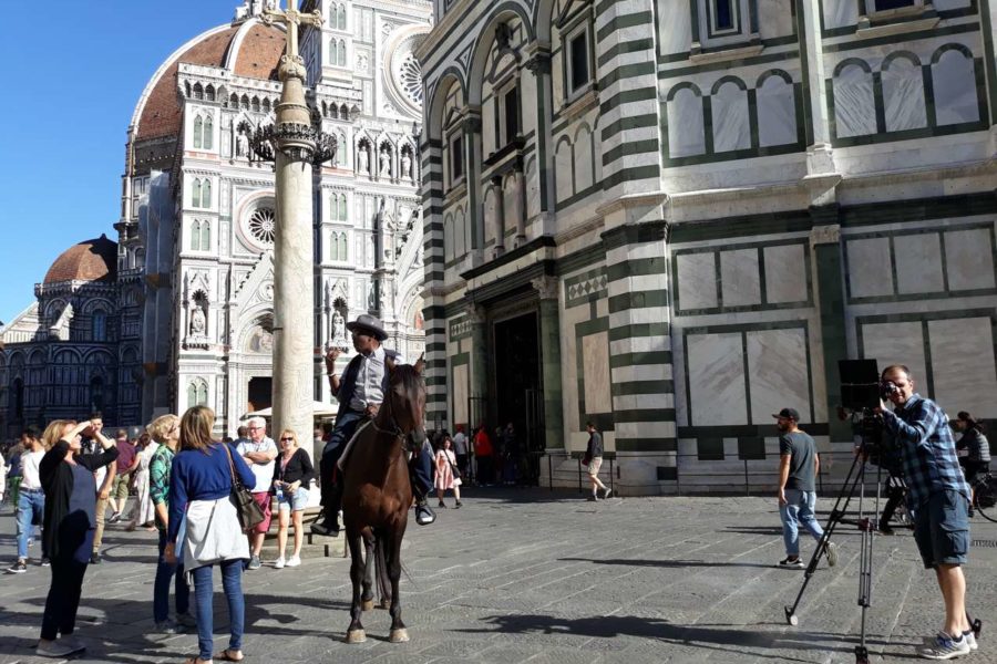 (Italiano) La BBC a Firenze per un documentario sui Medici con uno dei nostri cavalli!